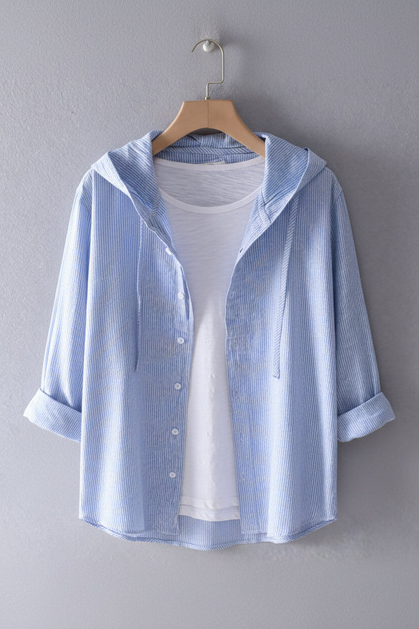 Elegant White Blouse - Lightweight Cotton Blend with Timeless Design 0