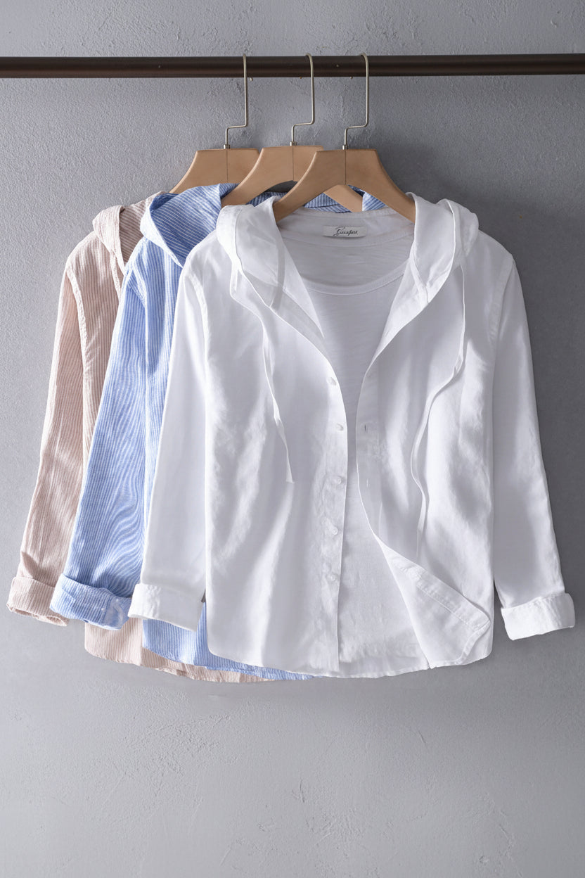 Elegant White Blouse - Lightweight Cotton Blend with Timeless Design 1
