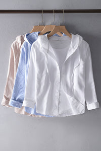 Elegant White Blouse - Lightweight Cotton Blend with Timeless Design 1