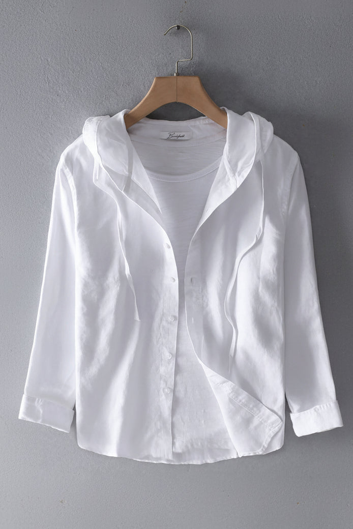 Elegant White Blouse - Lightweight Cotton Blend with Timeless Design 4