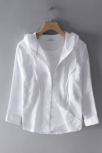 Elegant White Blouse - Lightweight Cotton Blend with Timeless Design 4