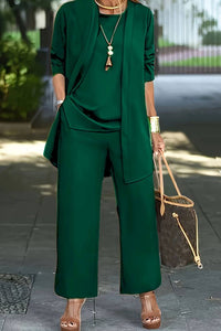 Elegant Women's 3-Piece Co Ord Set - Lightweight Summer Outfit with Cardigan & Trousers 7