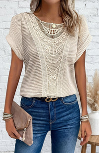 Elegant Women's Classic Crew Neck T-Shirt - High-Quality Comfortable Fit 0