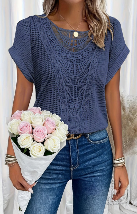 Elegant Women's Classic Crew Neck T-Shirt - High-Quality Comfortable Fit 5