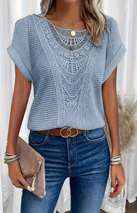 Elegant Women's Classic Crew Neck T-Shirt - High-Quality Comfortable Fit 7