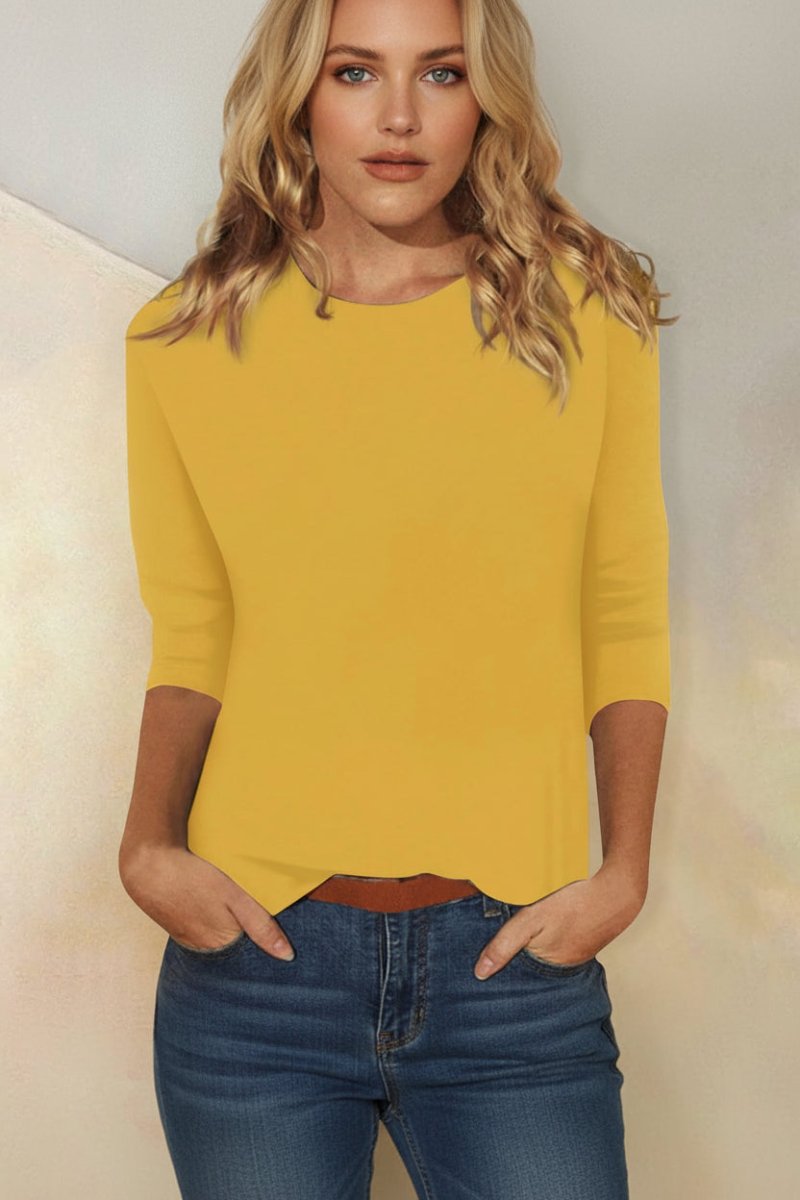 EVÉLIA – Sophisticated Women’s Going Out Top with 3/4 Sleeves and Soft Flow