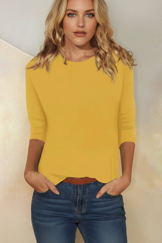 EVÉLIA – Sophisticated Women’s Going Out Top with 3/4 Sleeves and Soft Flow