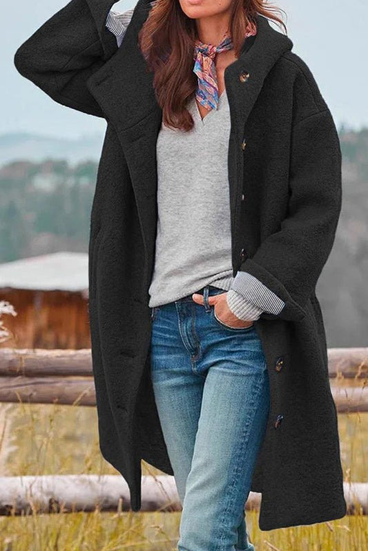 CALYSTA – Modern Elegant Winter Coat for Women with Functional Hood