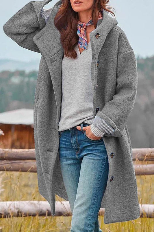 CALYSTA – Modern Elegant Winter Coat for Women with Functional Hood