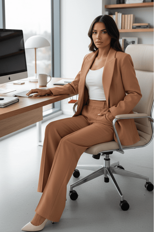 ELÉNORA – Women’s Loose-Fit Two-Piece Set with Soft Breathable Fabric and Pocket Detail