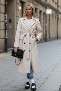 Elise Longline Women's Winter Coat with Elegant Lapel Design for Comfort 0