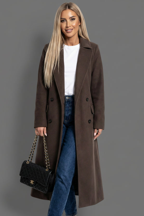 Elise Longline Women's Winter Coat with Elegant Lapel Design for Comfort 2