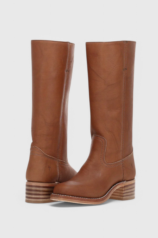 Ella - Women's Knee-High Leather Boots with Elegant Heels for Timeless Style 0