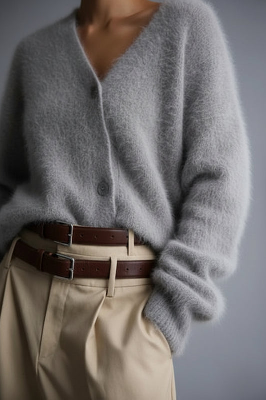 Ella - Women's Loose Knit Cardigan in Cashmere for Timeless Comfort 1