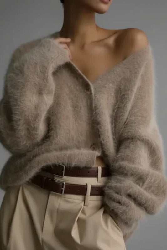 Ella - Women's Loose Knit Cardigan in Cashmere for Timeless Comfort 2