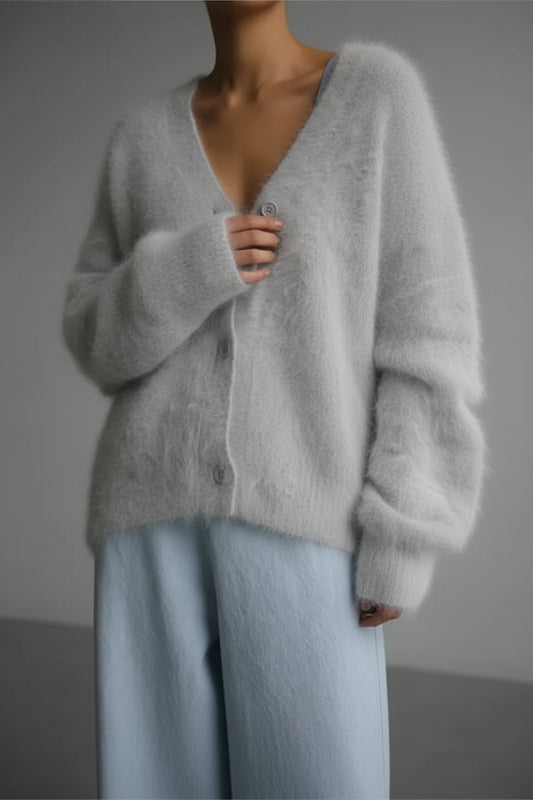 Ella - Women's Loose Knit Cardigan in Cashmere for Timeless Comfort 3