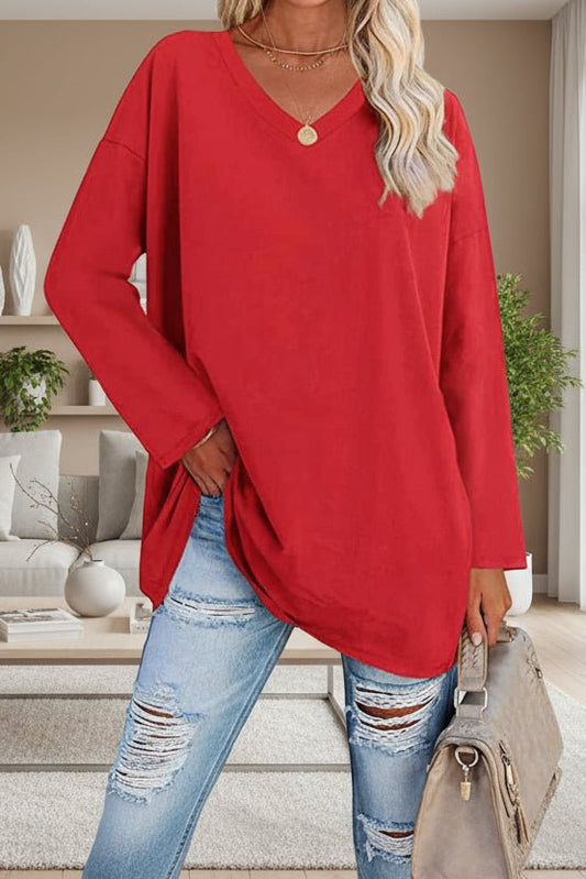 Emilia - Elegant Loose-Fit Long Sleeve Top in Soft Polyester for Autumn Style 5