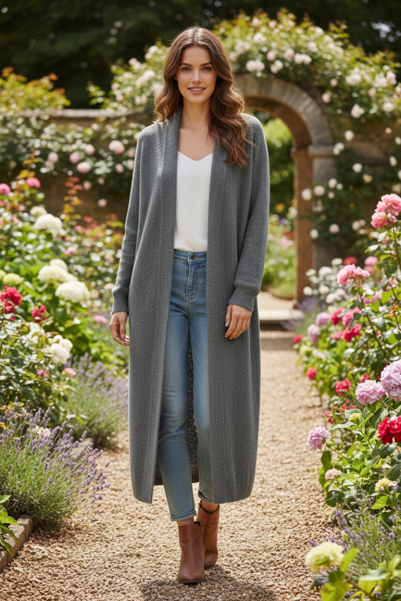 FEMORA – Modern Women’s Longline Cardigan for Layered Styling