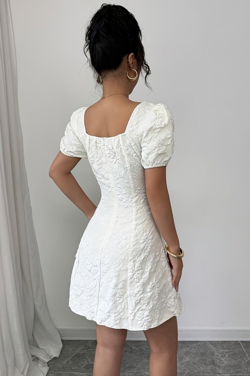 Eviana - Stylish Floral Dress with Square Neckline