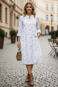 Floralia - Elegant Women's Floral Summer Shirt in Soft, Breathable Fabric 0