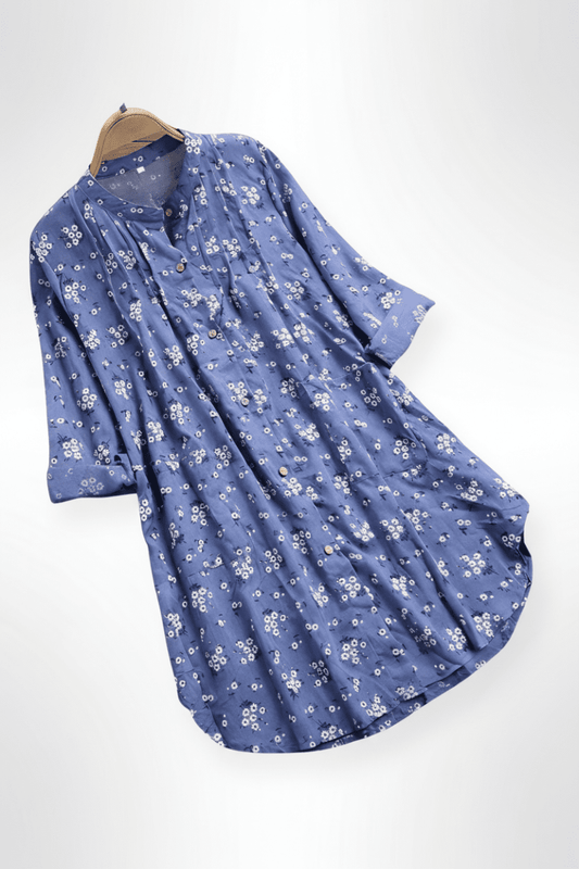 FLORINA – Elegant Summer Floral Shirt for Women with Easy Airy Fit