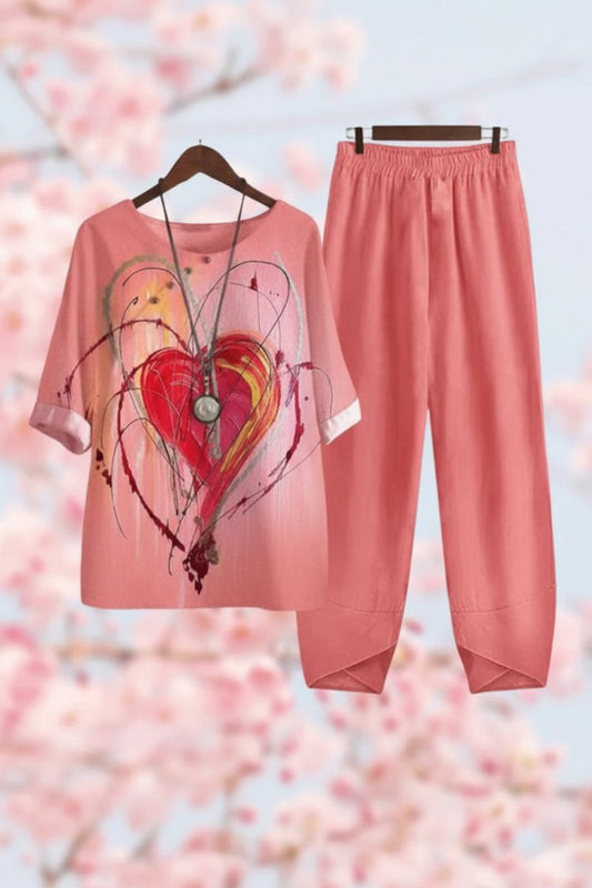 Gaia Loungewear - Elegant Two Piece Co Ord Set in Airy Polyester 1