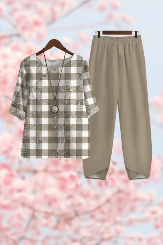 FLOWENA – Two Piece Co Ord Lounge Set with Elegant Fit and Lightweight Polyester