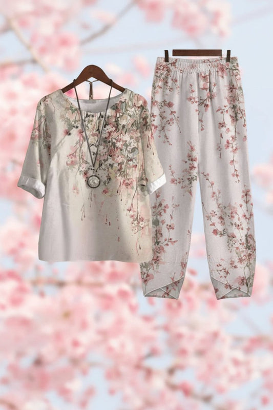 Gaia Loungewear - Elegant Two Piece Co Ord Set in Airy Polyester 4