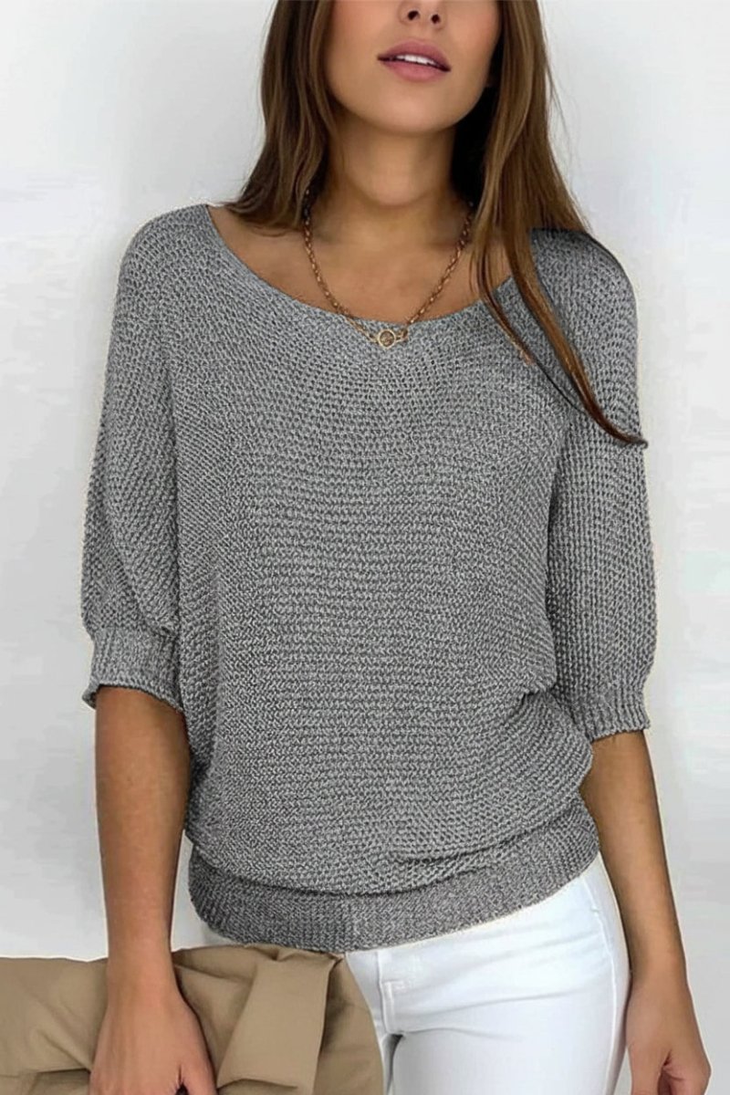 Genevieve - Comfortable Knitted Autumn Top in Timeless Design for Versatile Layering 3