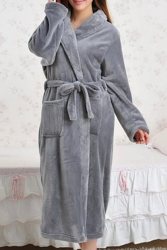 FLEURIA – Long Premium Fleece Bathrobe for Women with Ultra-Soft Comfort