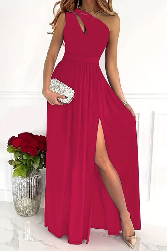 Harper - Stylish One-Shoulder Dress with Backless & Side Slit 4