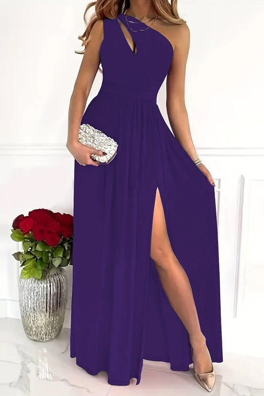 Harper - Stylish One-Shoulder Dress with Backless & Side Slit 5