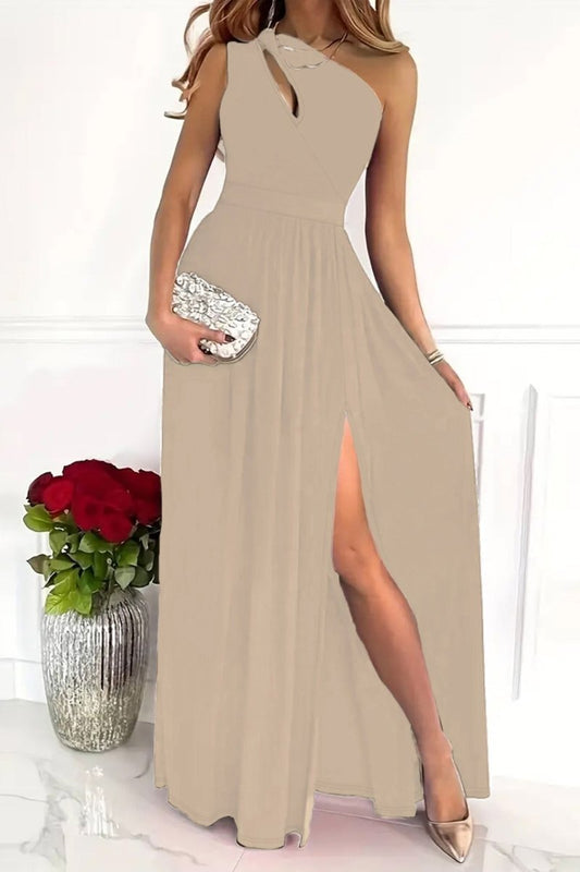 Harper - Stylish One-Shoulder Dress with Backless & Side Slit 7