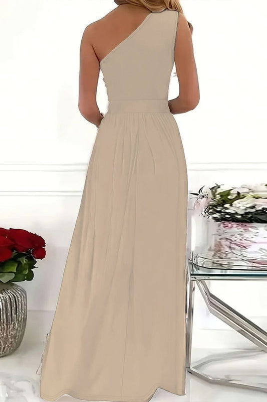 Harper - Stylish One-Shoulder Dress with Backless & Side Slit 8