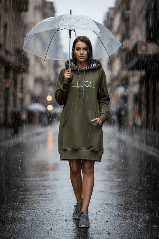 BEATCOZY – Cozy Oversized Hoodie with Stylish Heartbeat Graphic