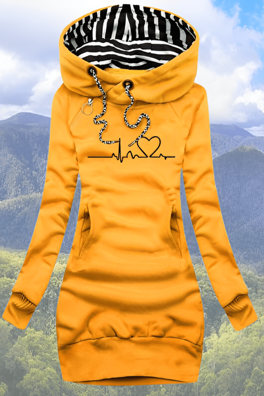 BEATCOZY – Cozy Oversized Hoodie with Stylish Heartbeat Graphic