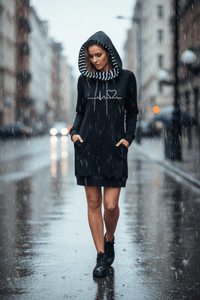 BEATCOZY – Cozy Oversized Hoodie with Stylish Heartbeat Graphic