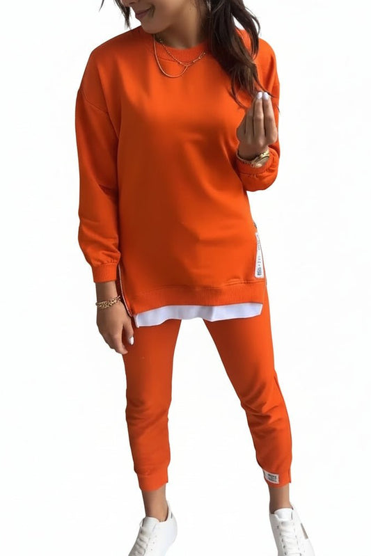 LOUNGECOM – Comfortable Cotton-Polyester Loungewear Set for Women