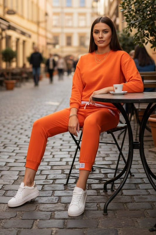 LOUNGECOM – Comfortable Cotton-Polyester Loungewear Set for Women