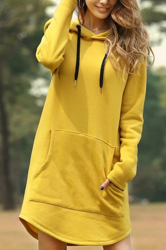 Heidi-Mode - Cozy Velvety-Soft Hoodie Dress for Women - Trendy Casual Wear 3