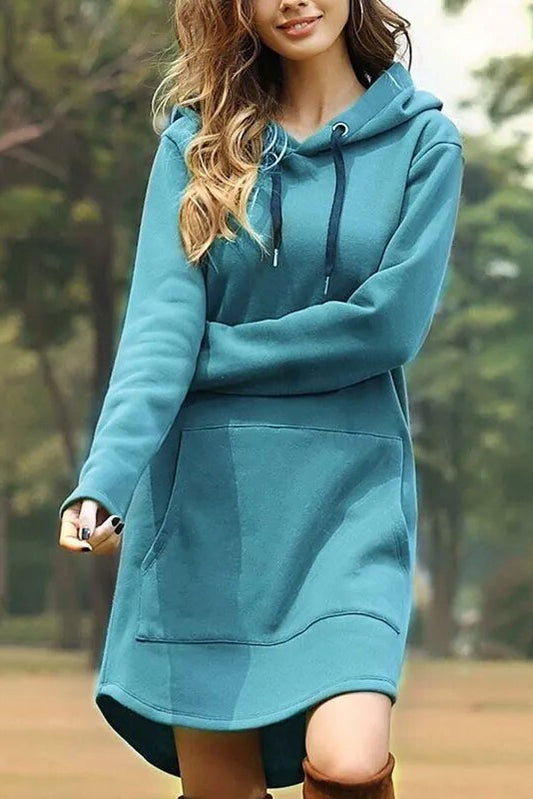 Heidi-Mode - Cozy Velvety-Soft Hoodie Dress for Women - Trendy Casual Wear 4