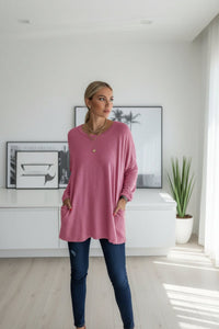 Heidi-Mode - Loose Fit Tunic Top with Pockets & Long Sleeves in Autumn Colors 2