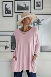 Heidi-Mode - Loose Fit Tunic Top with Pockets & Long Sleeves in Autumn Colors 4