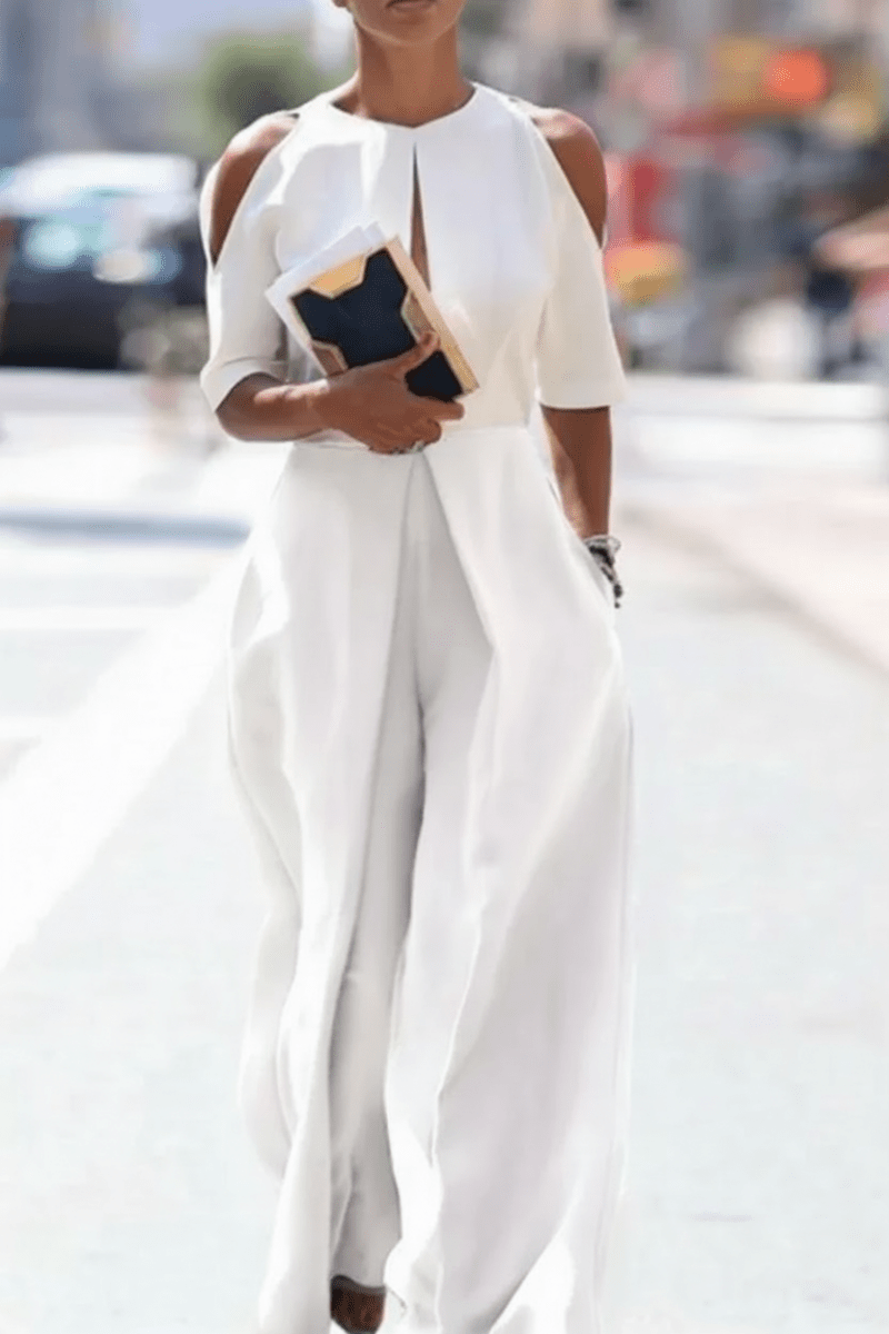 NECKLINEA – Modern Casual Jumpsuit with Statement Cut-Out Detail