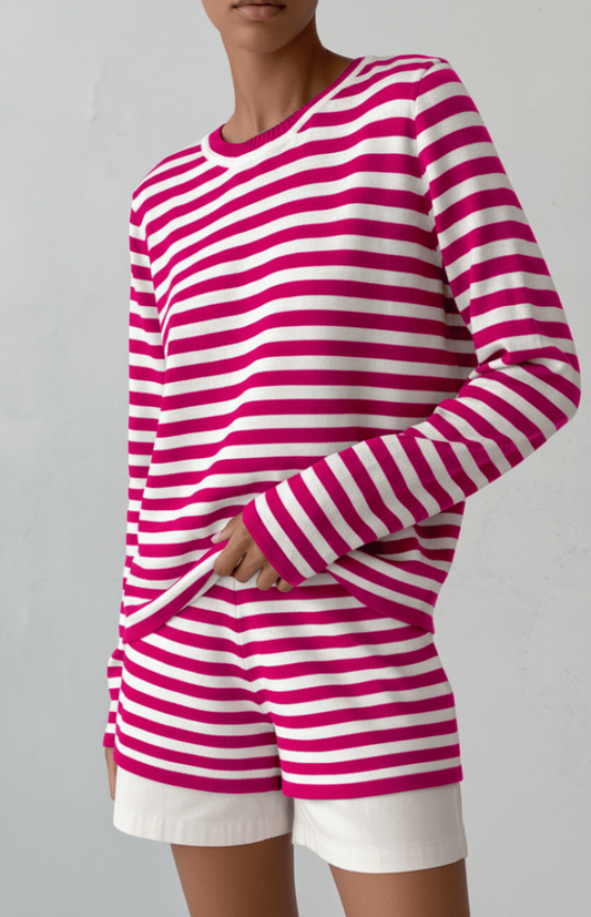 Heidi-Mode Striped T-Shirt - Ultra-Soft Fabric & Timeless Design for Every Occasion 10