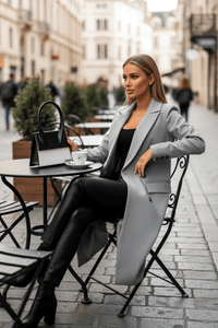 VELTRENCH – Elegant Long Trench Coat for Women with Spring Warmth