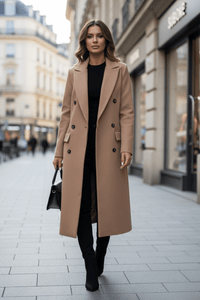 VELTRENCH – Elegant Long Trench Coat for Women with Spring Warmth