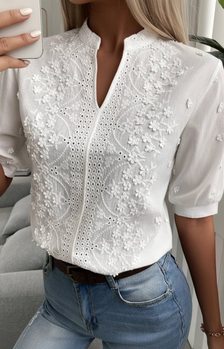 Heidi - Elegant V-Neck Top in High-Quality Fabric for Effortless Style 5