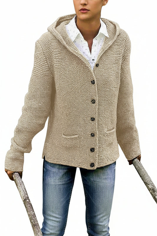 WARMDRIFT – Midweight Knit Coat with Hood and Long Sleeve Comfort