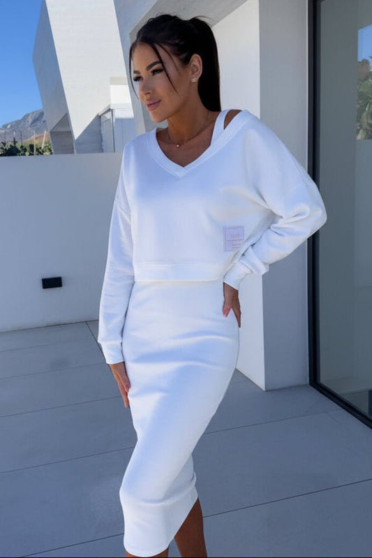 Heidi - Versatile Cotton Blend Sweatshirt Dress Set for Comfort and Style 1